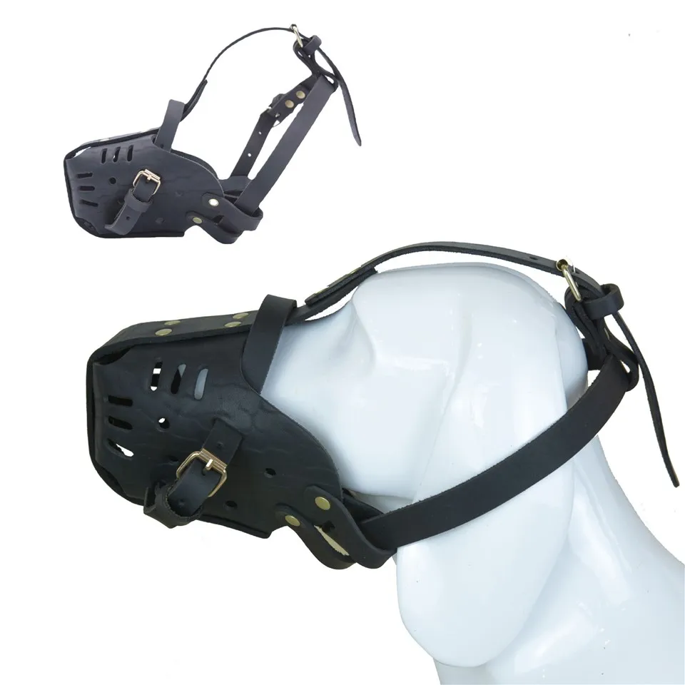 Bozal de cuero de pastor alemán